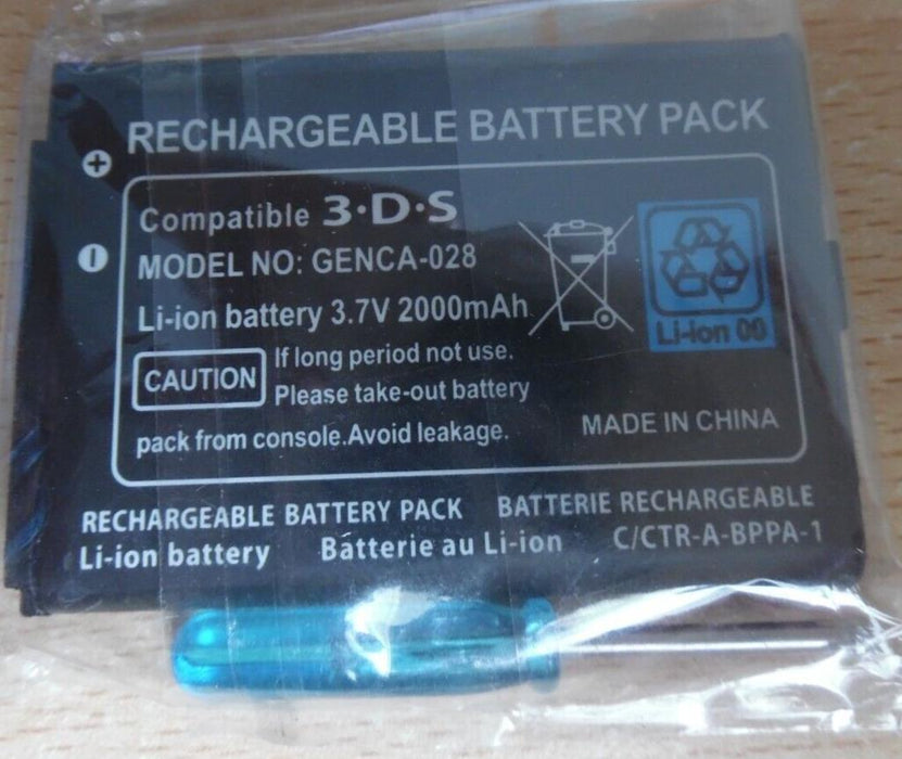 Battery for Nintendo 2DS 3DS  2DS XL 2000 mah 3,7 V CTR-003 GENCA-028