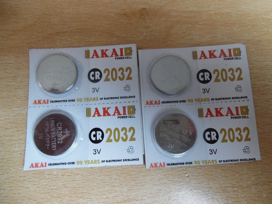 Akai CR2032 Lithium Batteries 4 Pack New