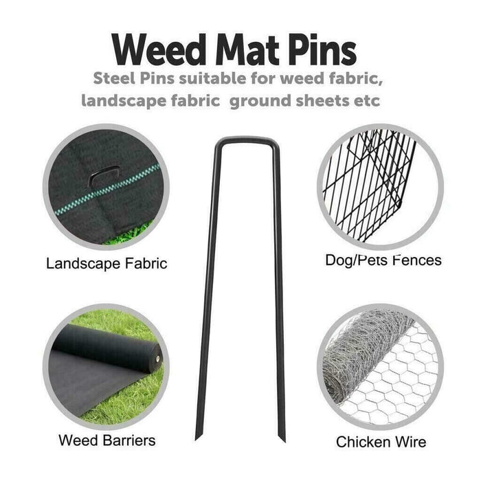 10x Heavy Duty Weed Mat Pins Galvanised Ground Pegs Staples Landscaping Garden