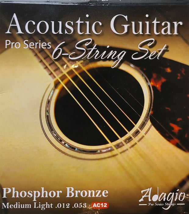 Acoustic Guitar Strings Medium Light-  Phosphor Bronze 6 pack