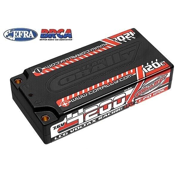 Corally Voltax 120c Lipo HV Battery 4200 Mah 7.6v LCG Shorty C-49600