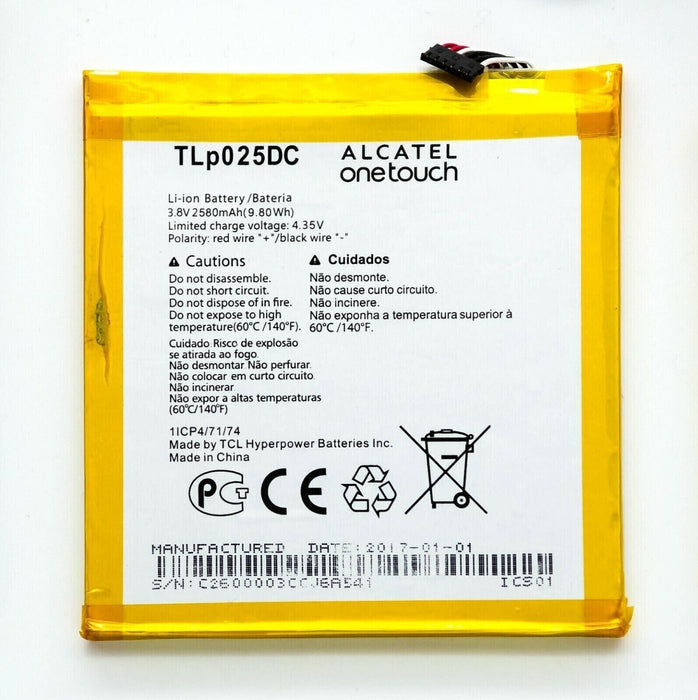 Alcatel One Touch Pixi 4 (6) 9001D / OT 8050D TLp025DC Battery