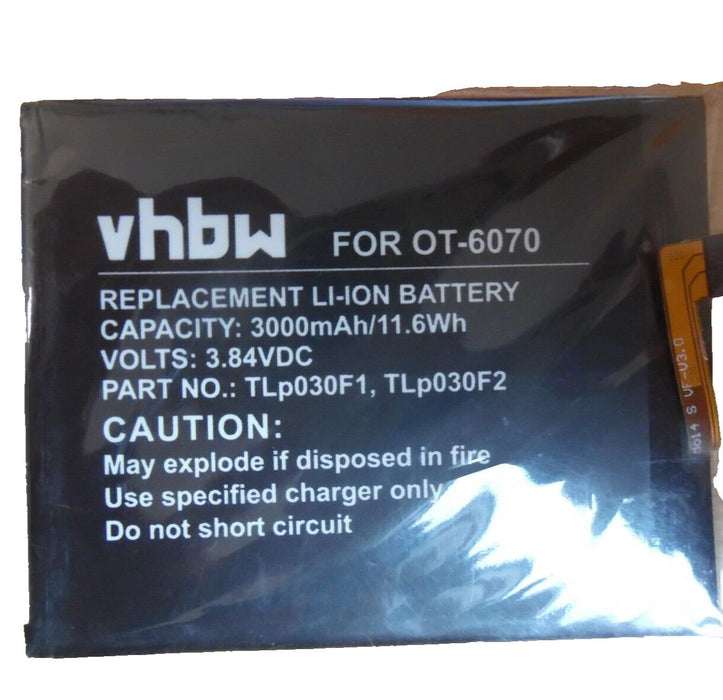 VHBW replacement battery for Alcatel OT-6070 3000mAh NEW