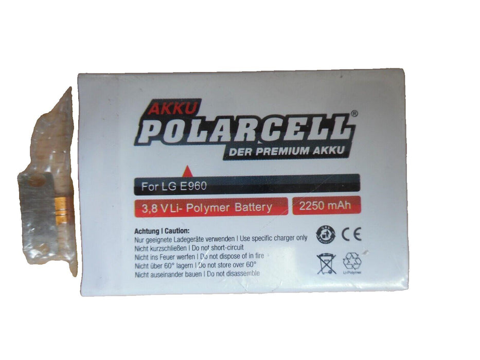 Replacement battery for LG E960 Nexus 4, E975 Optimus 2250 mAh Battery