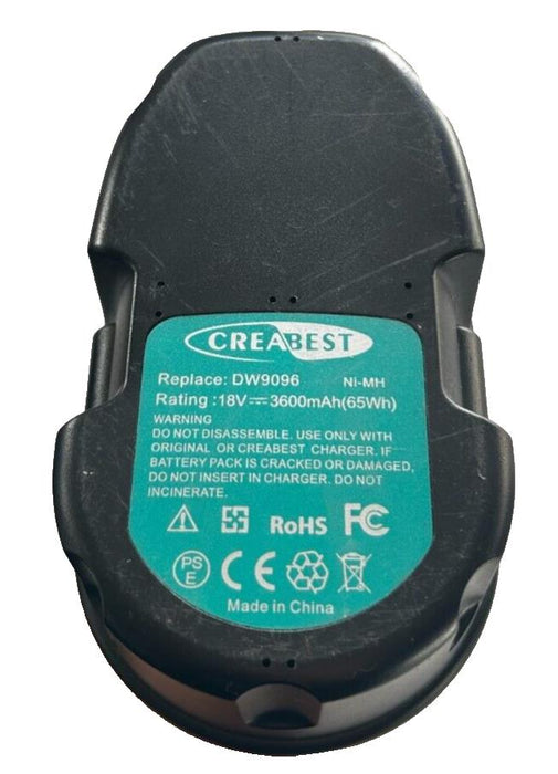 Creabest Battery Replace DW9096 Ni-MH 18V 3600mAh Used