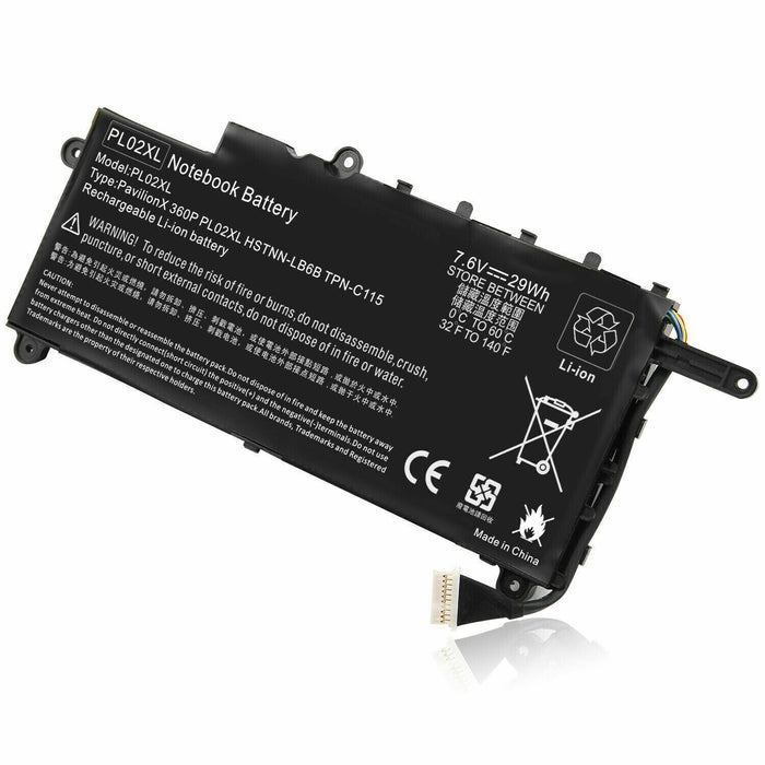 29Wh PL02XL Battery For HP Pavilion 11-n X360 Serie Laptop 751681-231 751681-421