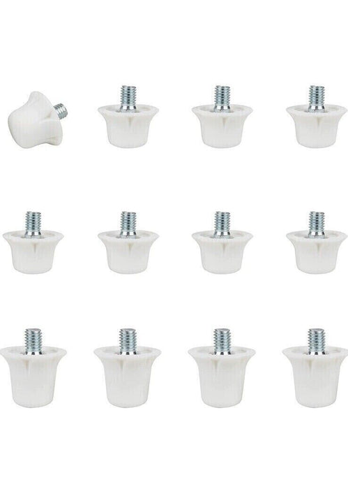 55 Sport Attack White Replacement Football Studs - 12 Pack 13/16mm