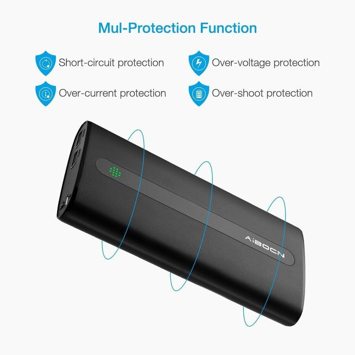 Aibocn Power Bank 20000mAh Portable Charger with Flashlight for iPhone, Galaxy,