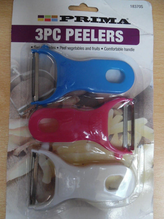 3PC SWIVEL FOOD PEELER SET VEGETABLES FRUIT POTATO SPEED PEELING KITCHEN TOOL