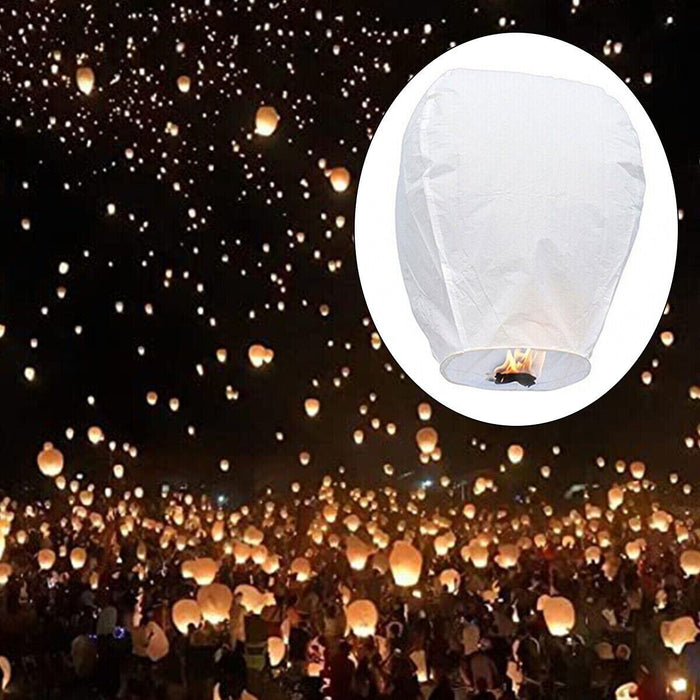 5Pcs Chinese Paper Lanterns Release in Memorial Wedding Birthdays Party Memorial