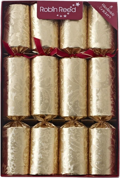 8 x 12" Robin Reed Fill Your Own Christmas Crackers - Gold Decadence