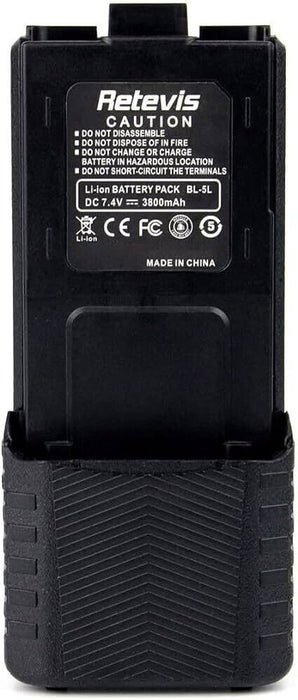 Retevis RT-5R Walkie Talkie Battery,BL-5L 3800mAh Extended Battery f