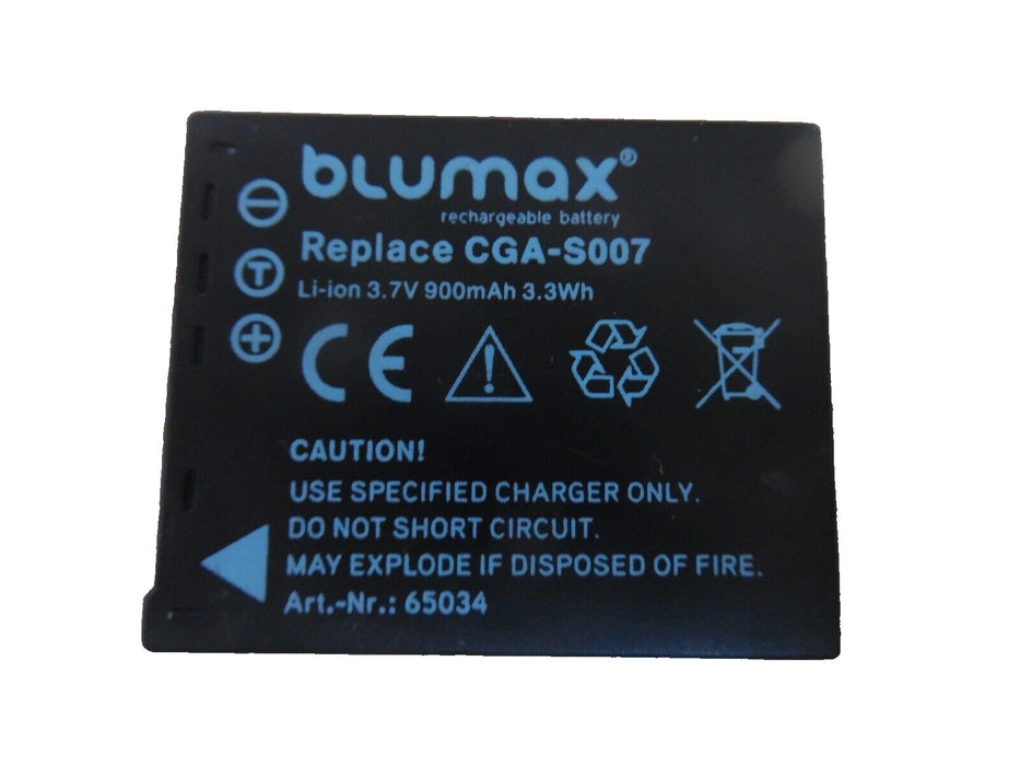 Battery for Panasonic CGA-S007 CGA-S007A/1B CGA-S007E CGA-S007A/B DMC-TZ15 NEW