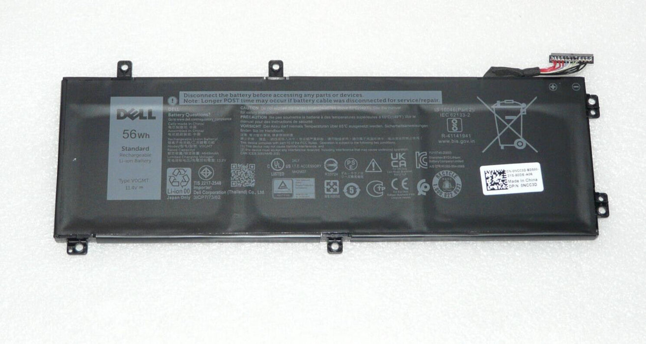 NEW GENUINE DELL XPS 15 9560 9570 7590 56Wh 11.4 BATTERY NCC3D V0GMT H5H20 5D91C