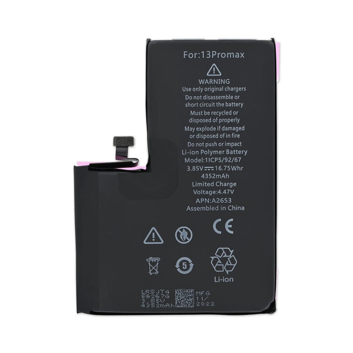 iPhone 13 Pro Max Replacement Battery - Original Capacity of 3095mAh 3.85V