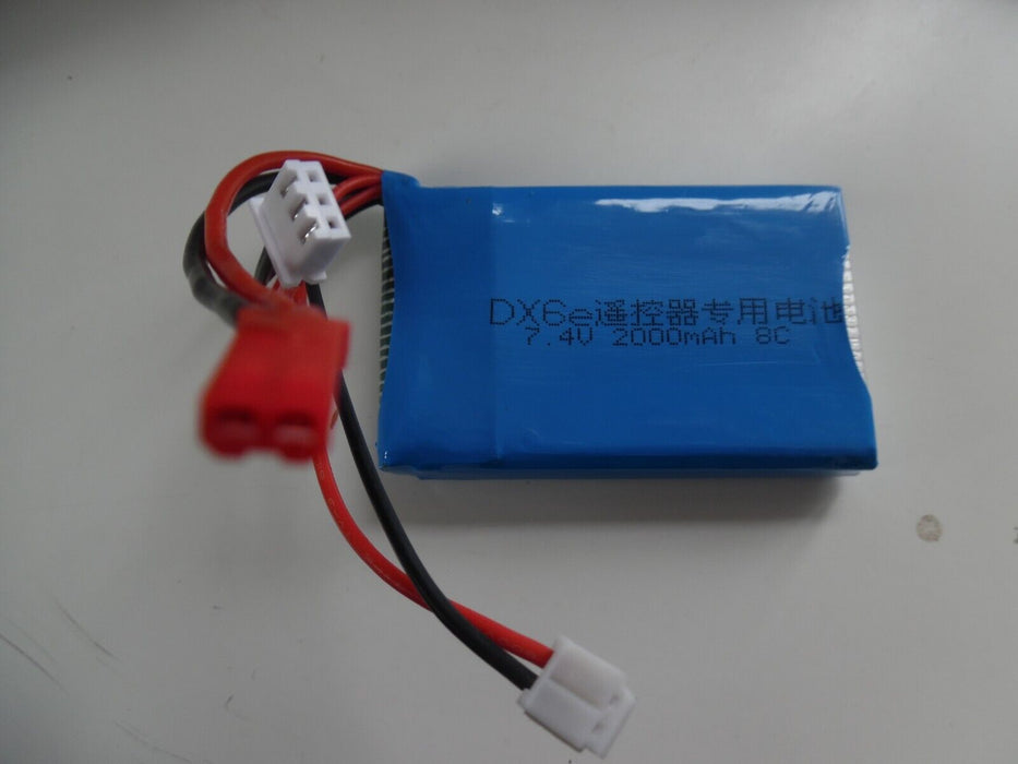 2000mAh Lipo Battery 8C/16C 7.4V JST for Spectrum DX6E