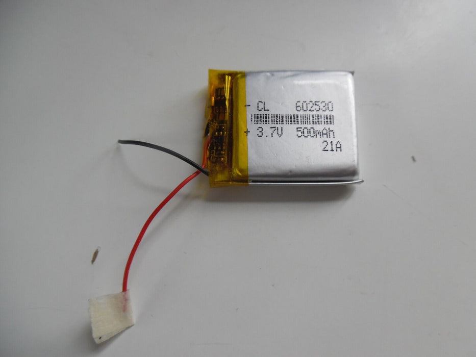 3.7V 500mAh LiPo 1S Polymer Rechargeable Battery: MP3 GPS Speaker Watch - 602530