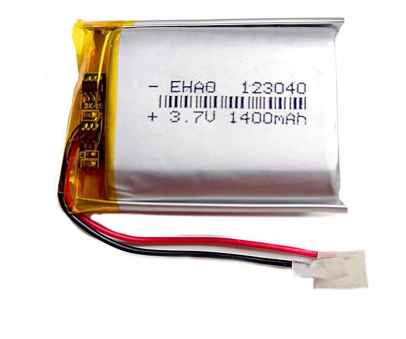 3.7V 1400mAh LiPo 1S Polymer Rechargeable Battery: MP3 GPS Speaker - 123040