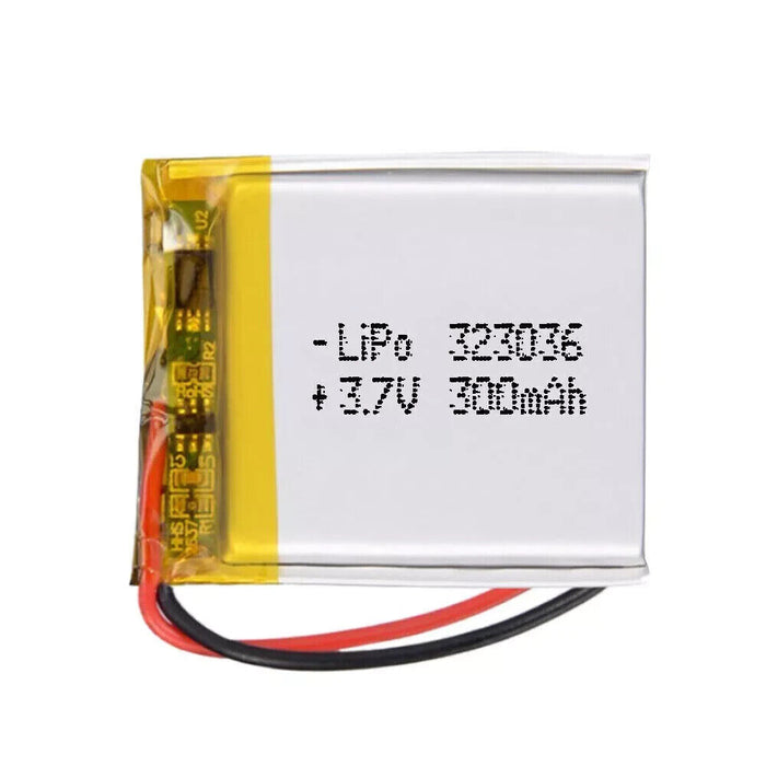 BATTERY 323036 LiPo 3.7V 300mAh 1S 1.11Wh Lithium Polymer Rechargeable...