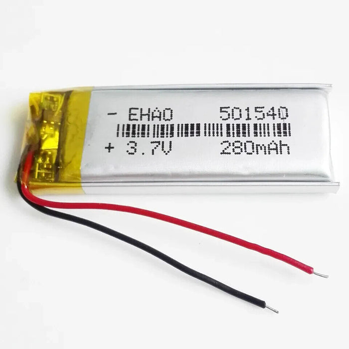 3.7V 280mAh Lipo Li-Polymer Rechargeable Battery for Bluetooth Camera GPS 501540