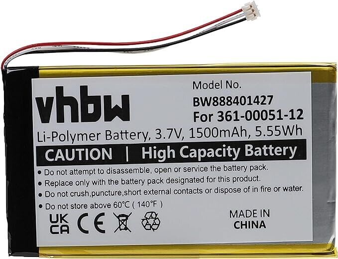 vhbw Battery Replacement for Garmin EE39EF08B0E3, US503, 361-00051-02, 361-00051