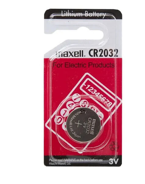 Maxell Branded CR2032 BR2032 3V Lithium Coil Cell Batteries 4 pcs