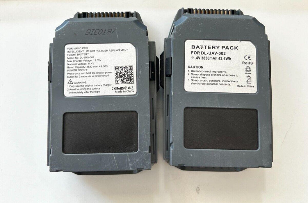 2 x DL-UAV-002 Batteries for Dji Mavic Pro uSED