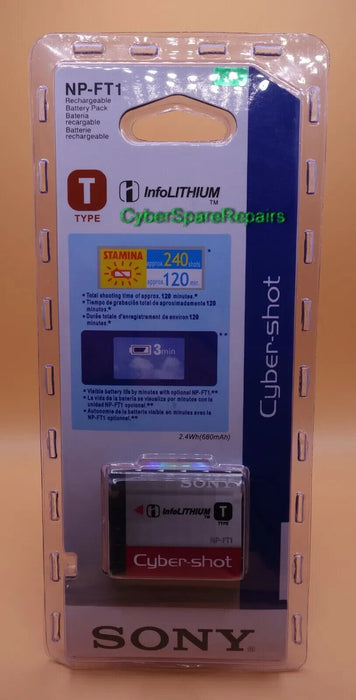 Sony NP-FT1 Genuine Cybershot T-Type Li-Ion 680mAh 3.6V Battery Pack / UK STOCK