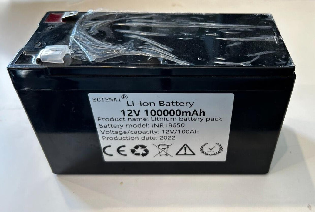 Li-ion battery pack for electric vehicle 3S6P 12V 100Ah with built-in B