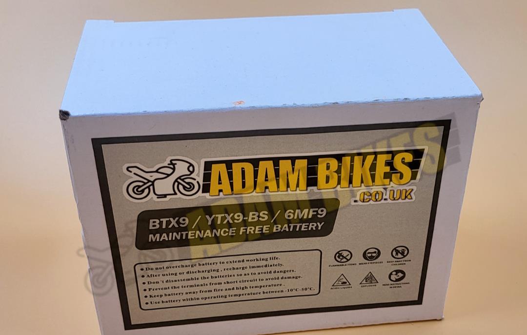 PTX9BS Motorcycle Battery - Replaces YTX9-BS / GTX9-BS / BTX9-BS / CTX9-BS