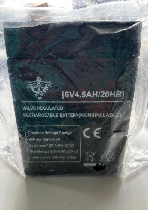 DragonFly 6v 4.5Ah 20HR Lead Acid Battery Block