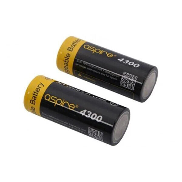 2 X Aspire 26650 40A 4300mAh Battery