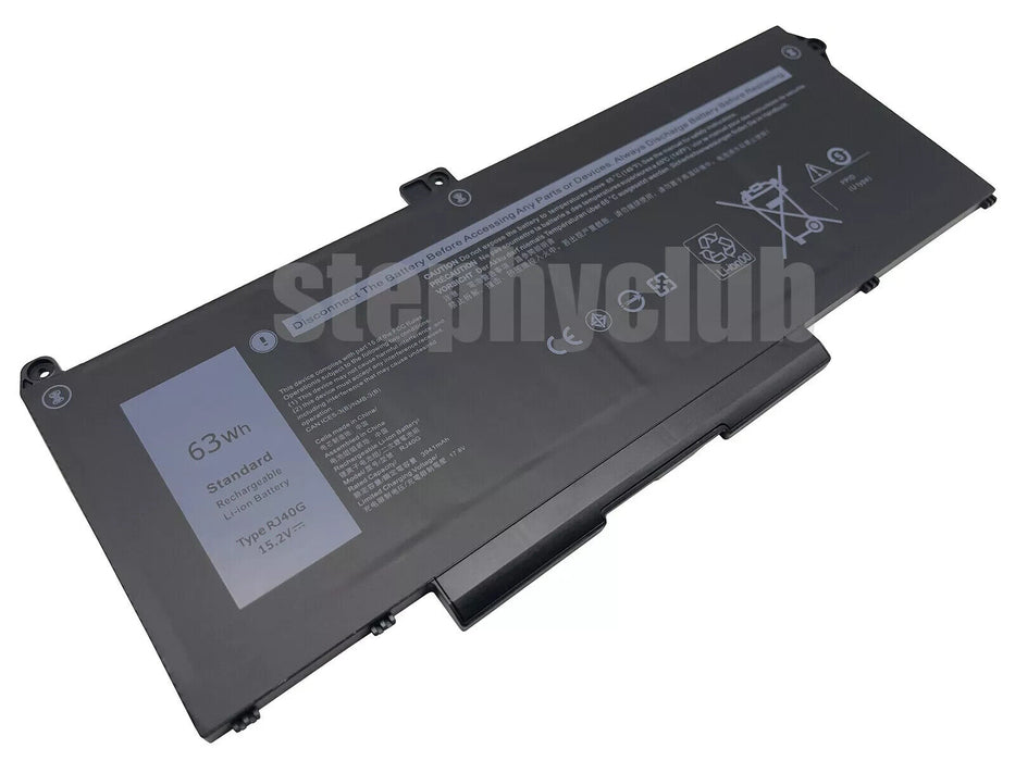 New 15.2V 63Wh RJ40G Battery Compatible for Dell 5420 5520 075X16 Latitude