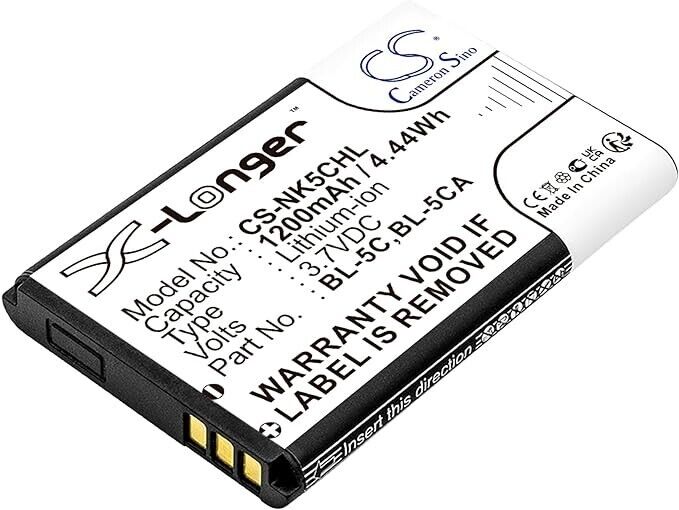 CS-NK5CHL Battery 1200mAh compatible with [Nokia] 105 (2023), 1100, 1101, 1110,