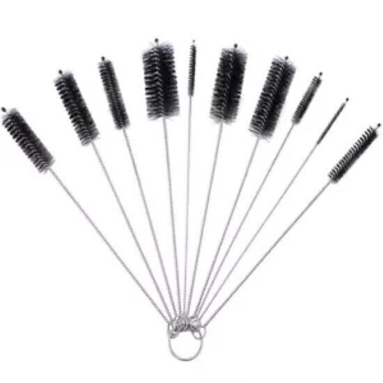 12x Brushes Set Cleaning Straw Bottle Tube Pipe Small Long Cleaner Brush Nylon