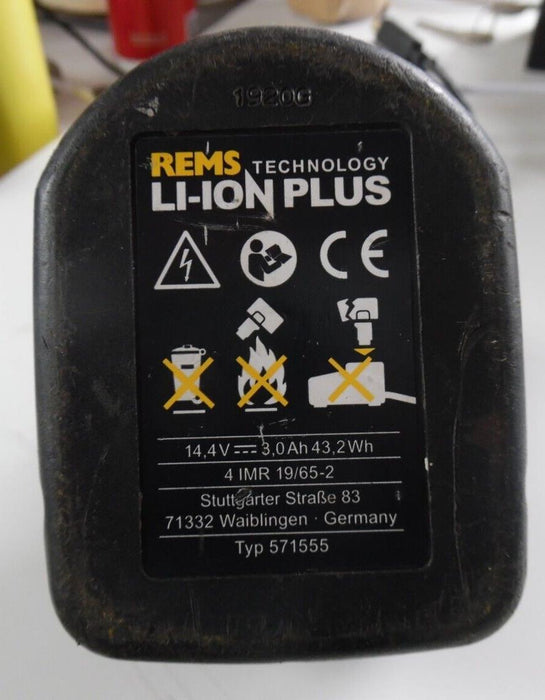 REMS Li-Ion Plus 14.4v 5.0Ah Battery 571555 & Charger 571560
