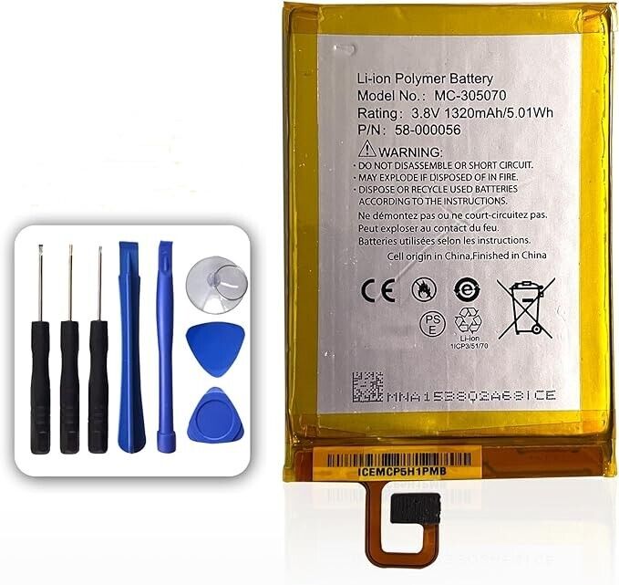 3.8V 5.01Wh 1320mAh MC-305070 58-000056 Replacement of Battery for E-Book,E-Read