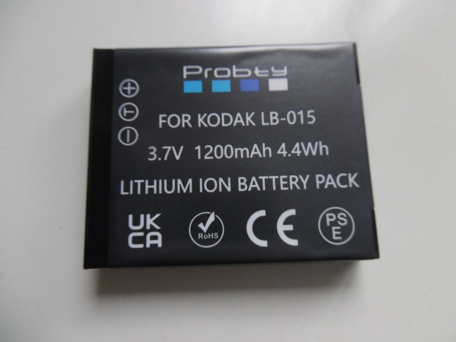 Replacement battery for Kodak LB-015 1200mAh