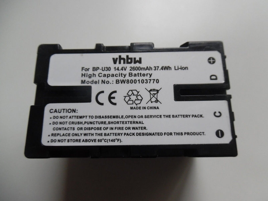 bp-u30 battery vhbw for Sony 2600mAh