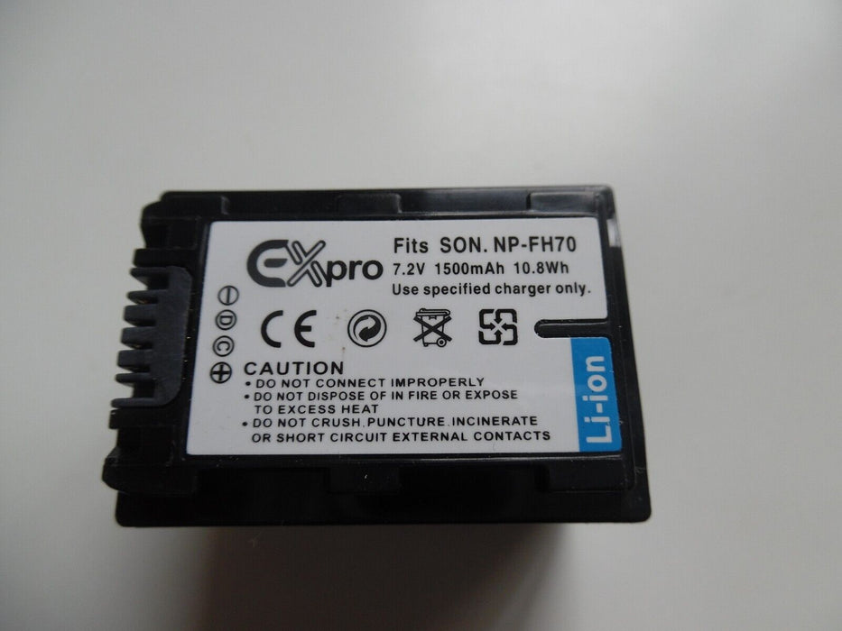 NP FH70 Camera Battery 7.2V 1500mAh Replacement Lithium Ion Battery For Sony