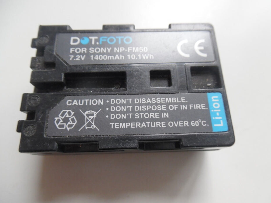 Rechargable BATTERY PACK For NP-FM50 NP-FM30 Sony Handycam 1400mAh