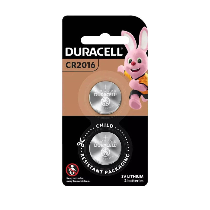 2 x Duracell CR2016 3V Lithium Coin Cell Battery DL2016 2016 With Longest Expiry