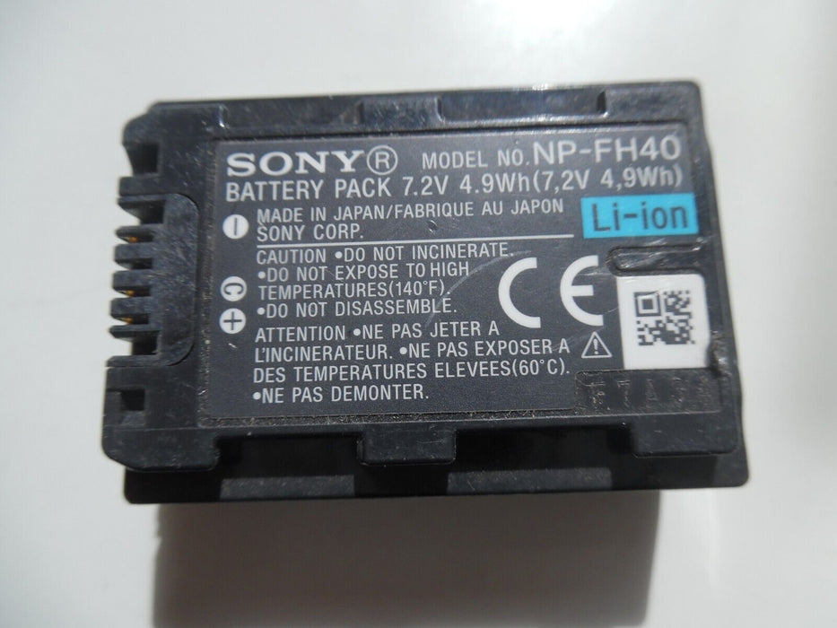 Sony Np-FH40 battery 7.2V