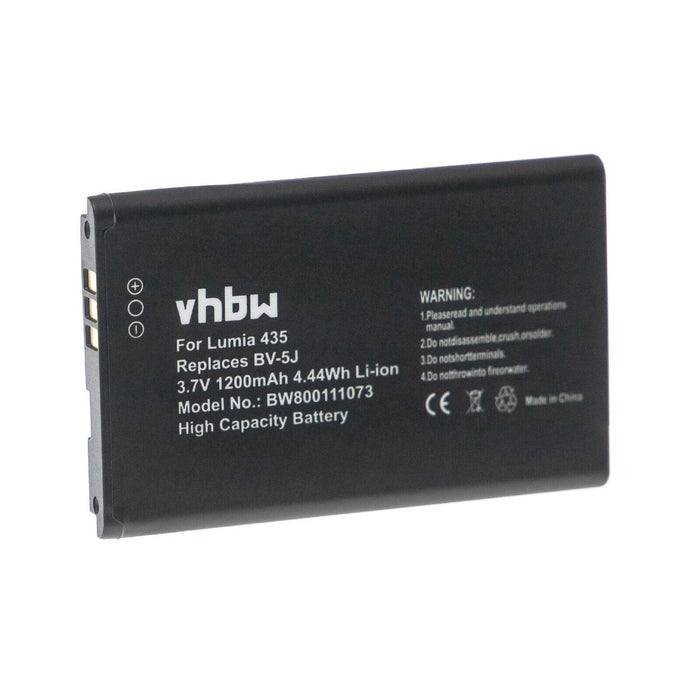 vhbw compatible battery Microsoft/Nokia Lumia 435, 532 3.7v 1300mAh