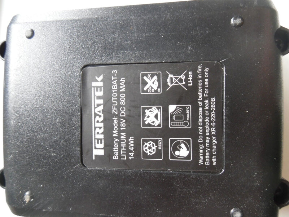 Terratek ZFUT01BAT-3 18V 800mAh Battery USED