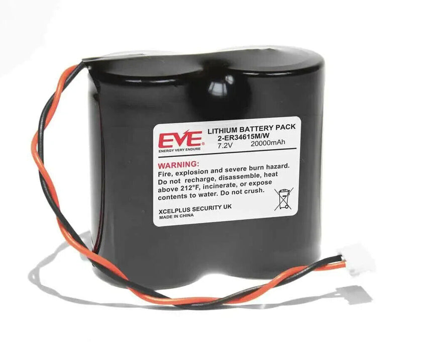 Gas Fire EVE Lithium Ignition Battery 7.2V 2-ER34615M/W F0443A-LF Remote Pack
