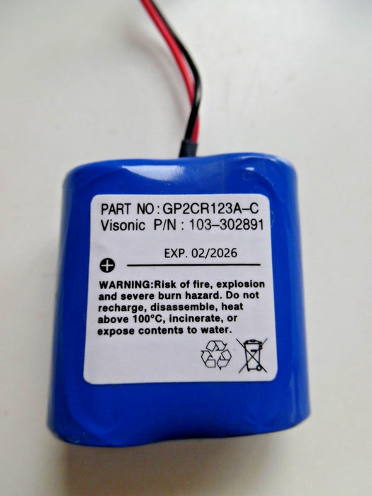 6v Battery for Visonic 103-302891 GP2CR123A-C