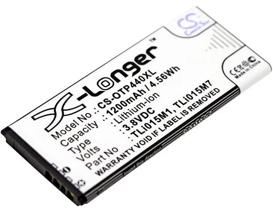 Li-ion Battery for Alcatel One Touch Pixi 4 4.0 OT-4034 OT-4034D 3.8V 1200mAh