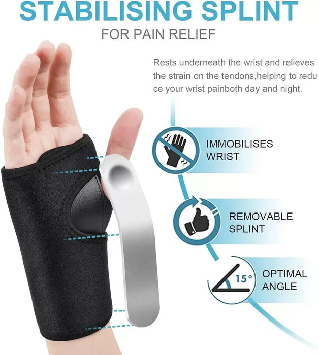 ACWOO Wrist Support Splint Brace, Adjustable Wrist Strap Carpal Tunnel