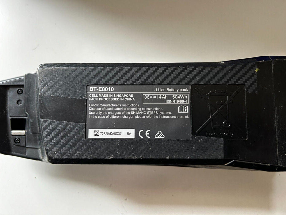 Shimano Steps BT-E8010 36V External Frame Battery - Black